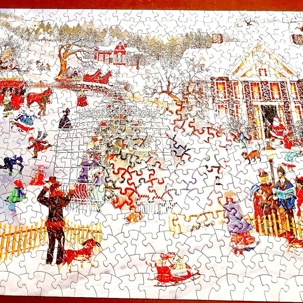 Bits and Pieces Jigsaw Puzzle Holiday Pastimes Christmas 500 Pieces Complete
